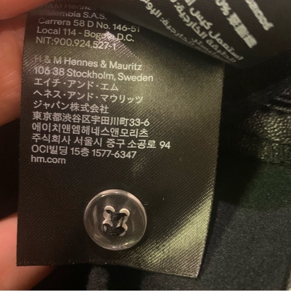 H&M Overalls Black Vegan Leather Short Bib Overall Dress Size 2 - Picture 9 of 11